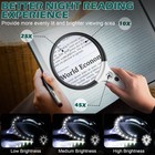 Large Magnifying Glass With Light  10x 25x 45x  12 Led  Black