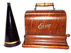 Edison Model D Maroon Gem Red Gem Phonograph With Horn And Records