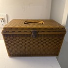 Vtg Sewing Box Wilson Wil-hold  Filled With Supplies J p Coats Clarks