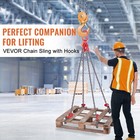 Chain Sling 5 16   X 5  G80 4 Legs Lifting Chain W 4 Adjustable Hooks 11000 Lbs
