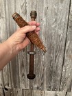 Large Vintage Antique Wooden Spool Textile Mill Thread Bobbin Spindle