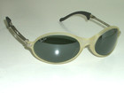 Vintage B l Ray Ban W2390 Mirrored Oval Frosted Gray Orbs Wrap Sunglasses New