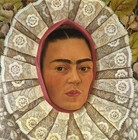 Frida Kahlo Signed Oil Painting On Canvas In Mexican Art  
