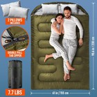 Double Sleeping Bag For Adults With Pillow For 2 Person Outdoor Camping Hiking