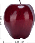 Toopify 16pcs Artificial Red Apples  Red Delicious Faux Apples  Plastic Fruit  F