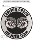 Carlson Gracie Embroidery Patches Gracie Jiujitsu Patches  Bjj Gi Patches Pack 3