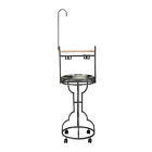 Coziwow Parrot Wood Perch Playstand Bird Stand W stainless Steel Rolling Wheel