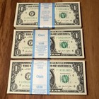 New  1 Dollar Bills Bep Strap 100 Consecutive  100 Series 2021 Atlanta Prefix F