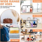 6   Clear Toiletry Bag Makeup Bags Tsa Approved Water Resistant Travel Organizer