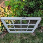 Vintage 12 Pane Wood Window Sash 27x27 White Farmhouse Decor Original Glass