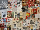 Lot 100  Vintage Ephemera 1950s holiday ads   Cutouts collage scrapbook 