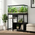 40-50 Gallon Fish Tank Stand With Power Outlets  Heavy Duty Metal And Wood Aq   