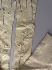 Reynier Women   s Ivory Leather Opera Length Gloves Formal Eveningwear