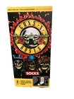 Nib Guns N Roses Limited Collector Socks Gift Pack Boxed 3 Pair Crew Socks New