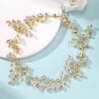 Bride Rhinestone Wedding Hair Vine Gold Bridal Hair Piece Crystal