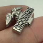 American Lafrance Eagle Logo Lapel Pin Silver Tone Fire Apparatus Vintage