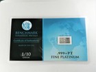 Platinum Pure  9995 Platinum 1 10 Of A Gram Investment Bullion Bar 