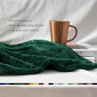 Plush Fleece Bed Blanket Queen 90x90  Super Soft Warm All Seasons Forest Green