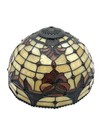 16   vintage Tiffany Style Stained Glass Lamp Shade  jeweled  Beaded Edge
