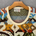 True Vintage Sweater Womens Small Navajo Southwestern Aop Artsy Boho 1960s 70s