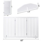 Extra Wide Dog Gate 36  Foldable Wood Indoor Pet Door Safety Fence 3 Panel White