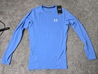 Under Armour Heat Gear Compression Shirt Size M Long Sleeve Color Blue Nwt 