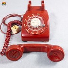 Vintage Bell System Western Electric Rotary Dial Desk Telephone 500 Dark Red