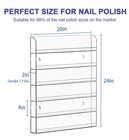 Nail Polish Wall Racks - 2 Pack Acrylic Organizer Holds 240 Bottles  20x24 Inch