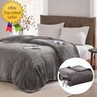 California King Electric Blanket With Dual Controls Large Fleece Heated Blanket