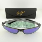 Maui Jim Pokowai Arch Mj439s Sunglasses Gray Matte Blue Hawaii Lens 58 17 139