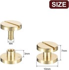 30pack Brass Chicago Screws 3x10mm Post Nail Stud Rivets For Leather Craft