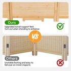 5 6ft Beige 6 Panel Bamboo Folding Room Divider Privacy Screen  r01