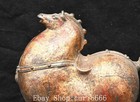 9  chinese Dynasty Bronze Gilt Fengshui Zodiac Year Animal Horse Statue