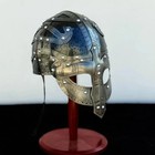 Medieval Black Knight Viking Helmet Norse Larp Cosplay Roleplay Collectible