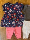 Carters Baby Girl Newborn Outfits Pants Shirts Bodysuits Clothes Lot Flowers