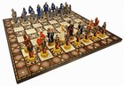 Medieval Times King Arthur Chess Set W  17  Mosaic Color Board Camelot