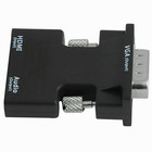 Hdmi To Vga Hdmi Female To Vga Male Converter Adapter W  Audio Support 1080p 