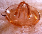 Pink Glass Reamer Juicer For Oranges Lemons Vtg