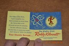 Nos Vintage 1950 s Reddy Kilowatt Red Enameled brass Advertising Lapel Pin Badge