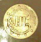 1852 Three Cent Silver Piece Trime 3c  Ungraded Choice Us Coin Inv 634-2430