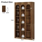 5-tier Farmhouse Arched Bookshelf  70 87-inch Modern Bookcase Shelving Unit