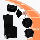 100 Pack Black Chair Covers For Party  Spandex Chair Covers For Wedding  Stre   
