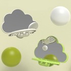 Wooden Bird Mirror Interactive Play Toy With Perch For Small Parrot Budgies Cage