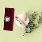 Lipstick Case Holder With Mirror  Vintage Velvet Lipstick Small Portable Lip    