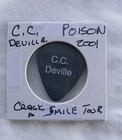 C c  Deville Tour Issued Guitar Pick Poison 2001 Crack A Smile Tour