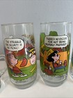 Set Of 4 Mcdonalds Peanuts Camp Snoopy Collection Glasses    Mug