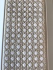 Peri Home Bathroom Accessory Vanity Tray White Beige Bamboo Wicker Look