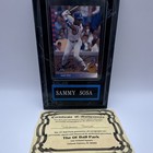 Sammy Sosa Autographed Card Plaque Display Framed Chicago Cubs Baseball Coa
