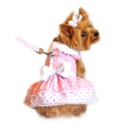 Doggie Design Pink Polka Dot   Lace Dog Dress   Matching Leash  Sizes  Xs l New