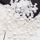 500pcs 6mm Half Pearl Bead Flat Back Half Round Pearl For Diy Decoration  white 